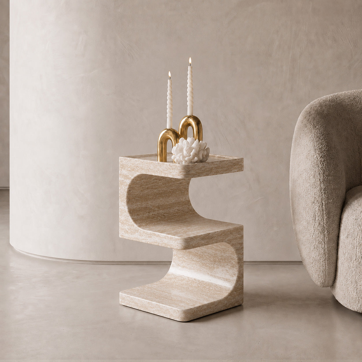 Vela Marble Side Table