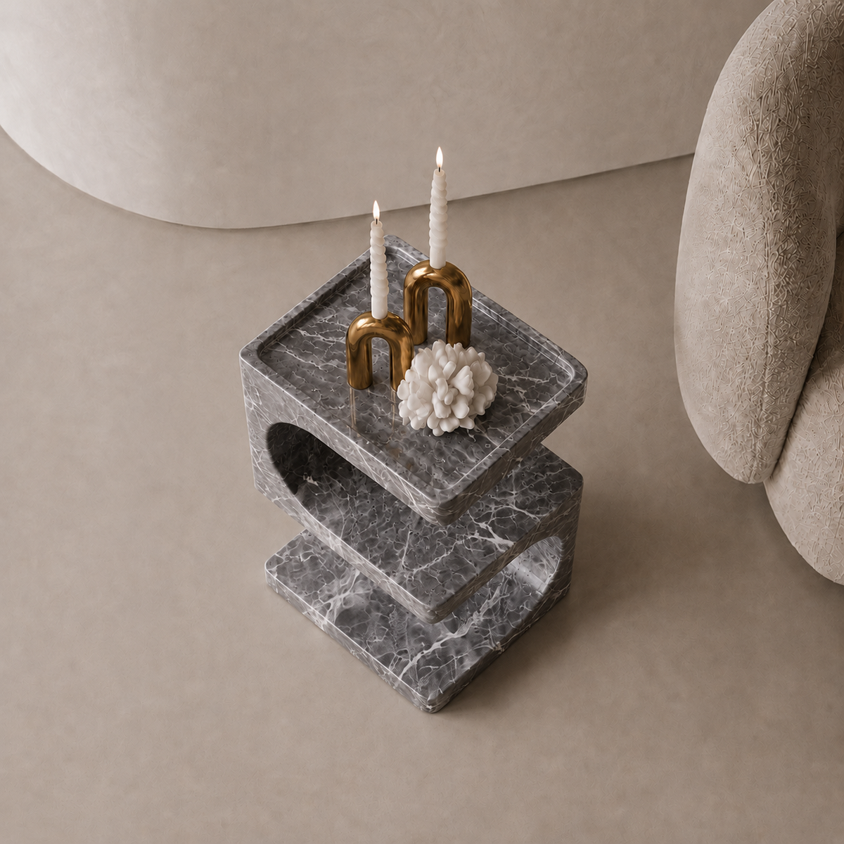 Vela Marble Side Table | Stoneage Interiors