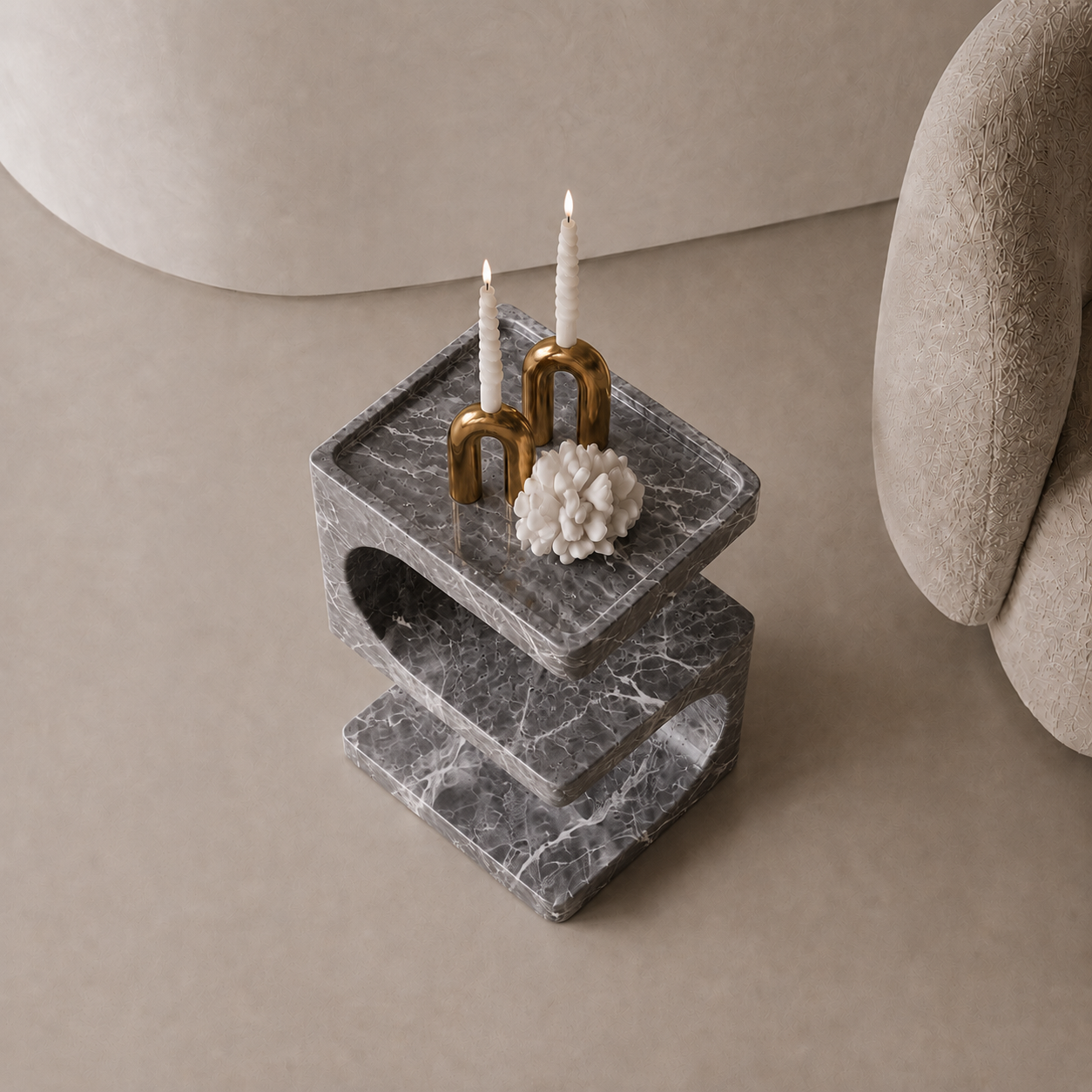 Vela Marble Side Table