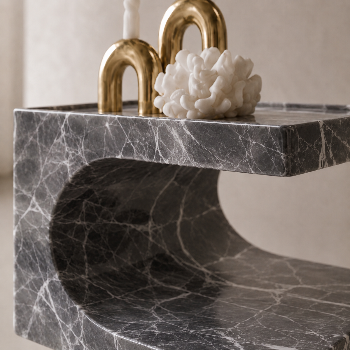 Vela Marble Side Table | Stoneage Interiors