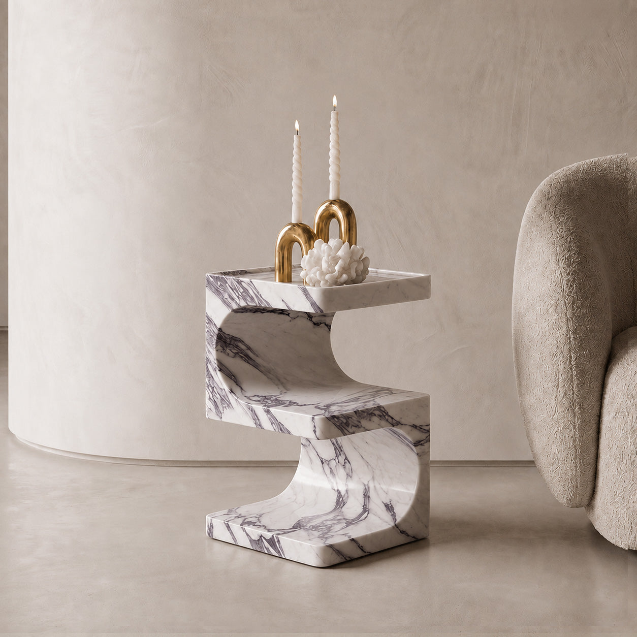 Vela Marble Side Table