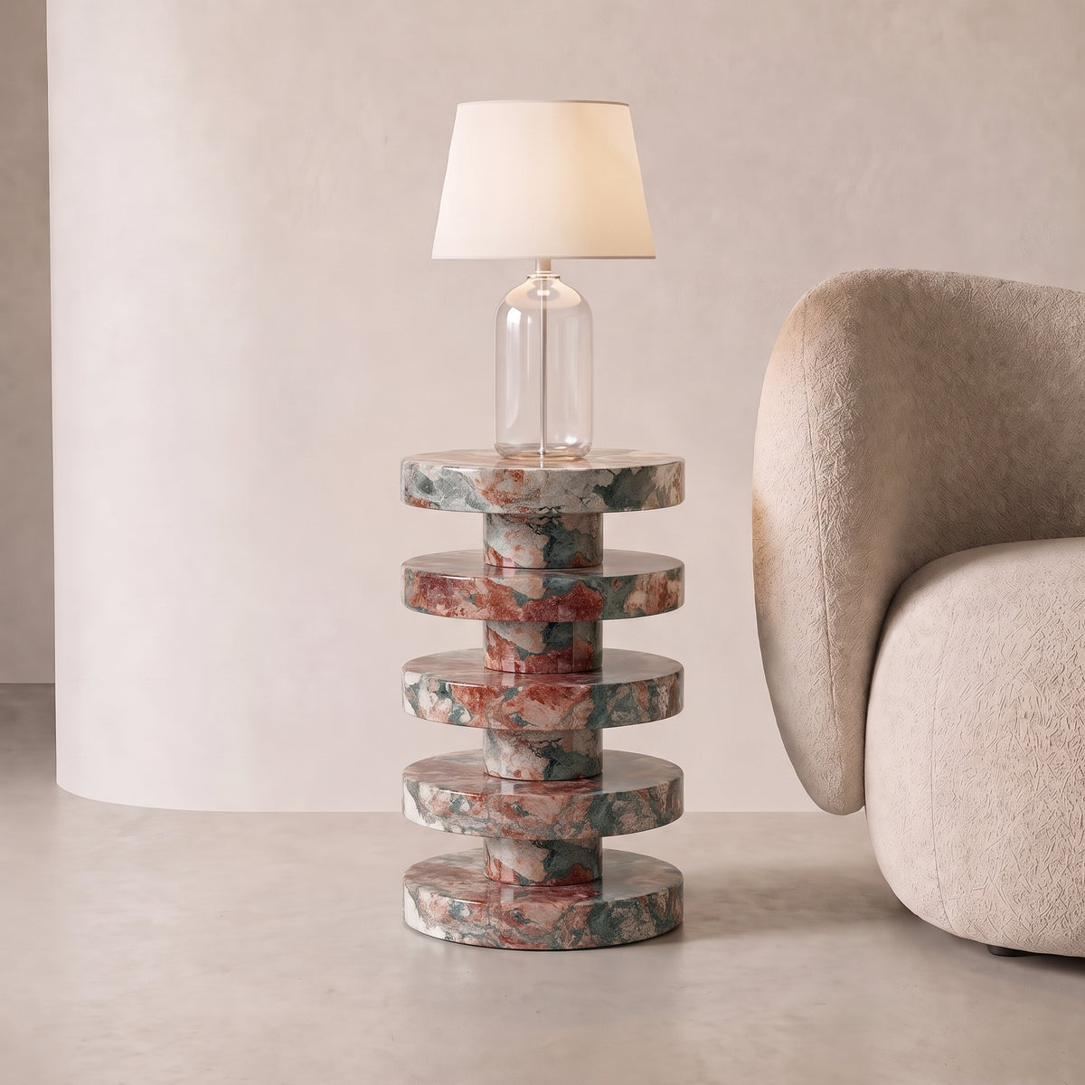 Strata Marble Side Table