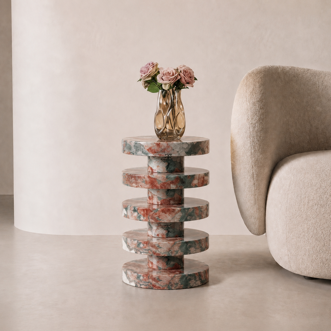Strata Marble Side Table