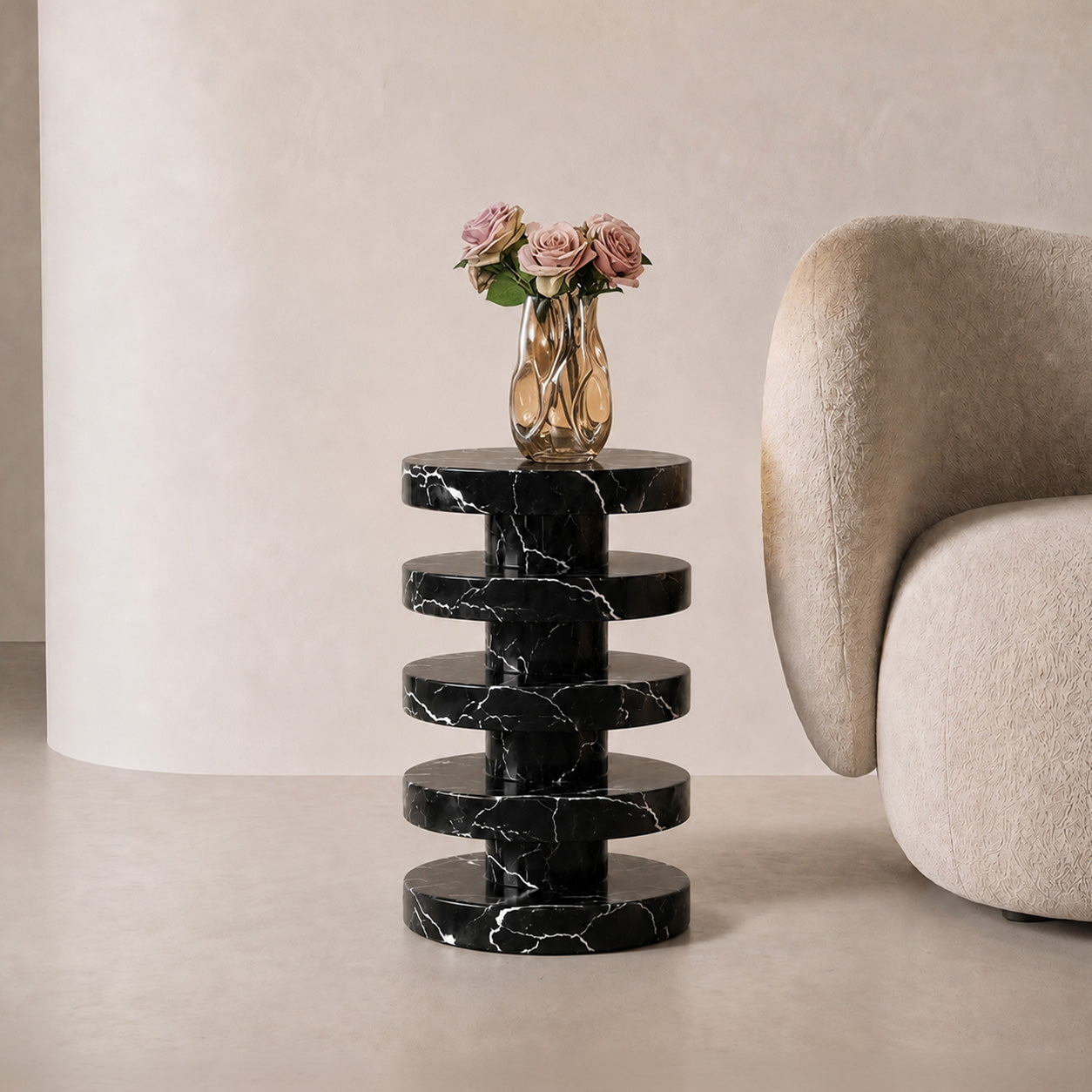 Strata Marble Side Table