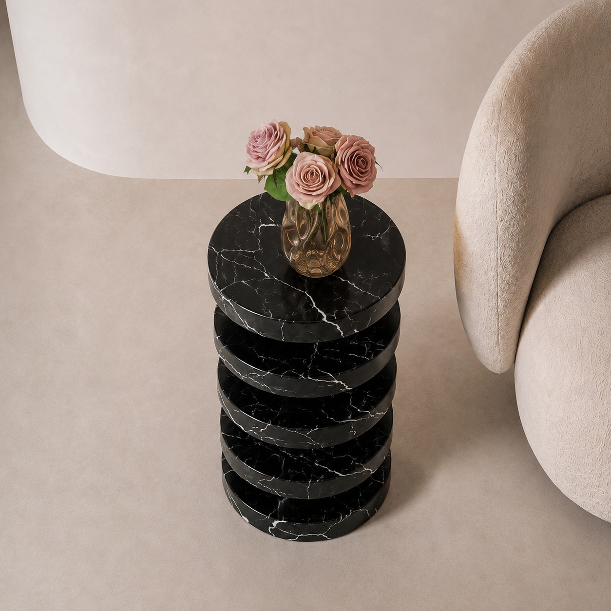 Strata Marble Side Table