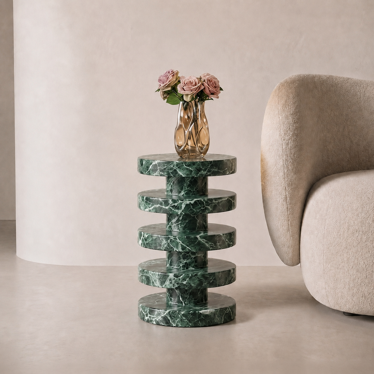 Strata Marble Side Table | Stoneage Interiors