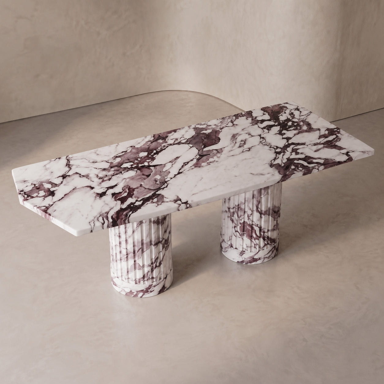 The Aurora Solid Marble Dining Table