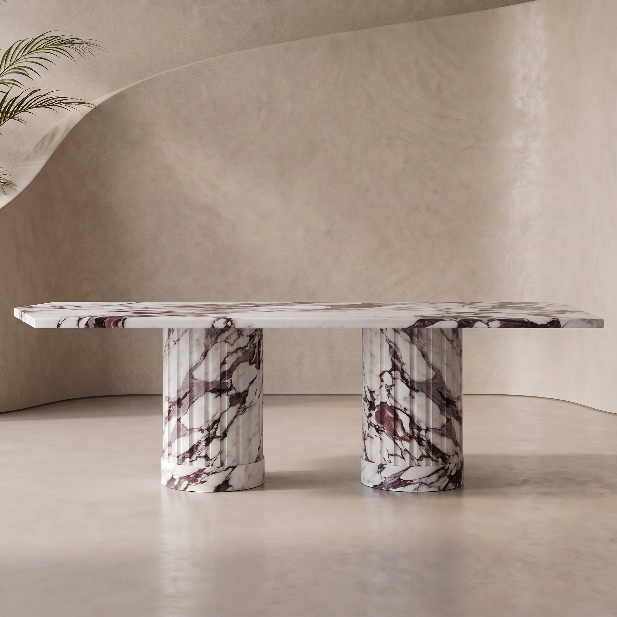 The Aurora Solid Marble Dining Table