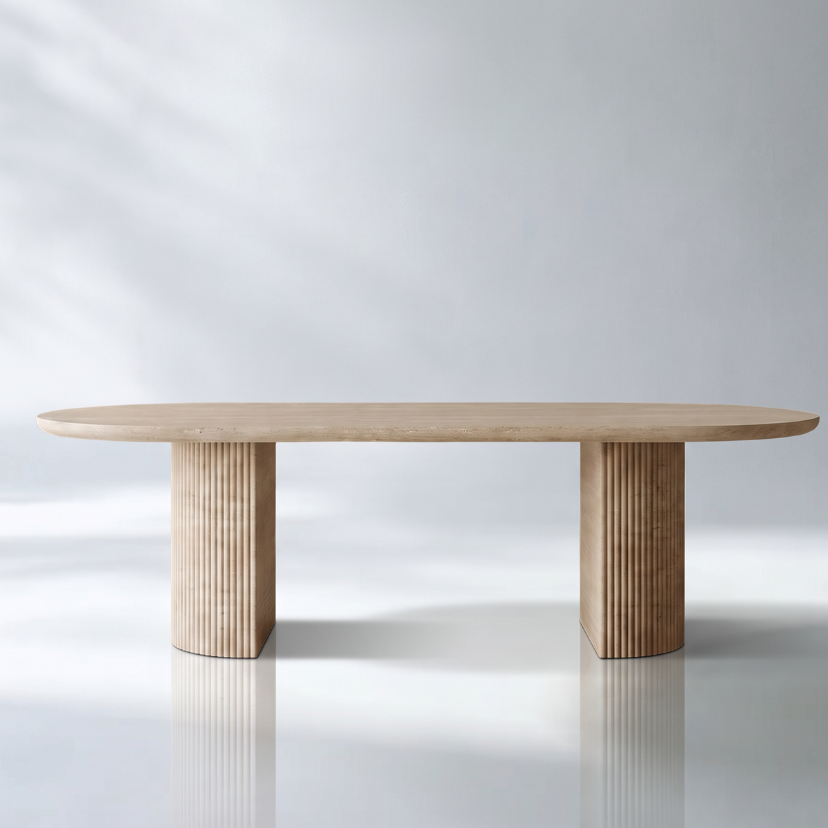 Colonna Oval Marble Dining Table