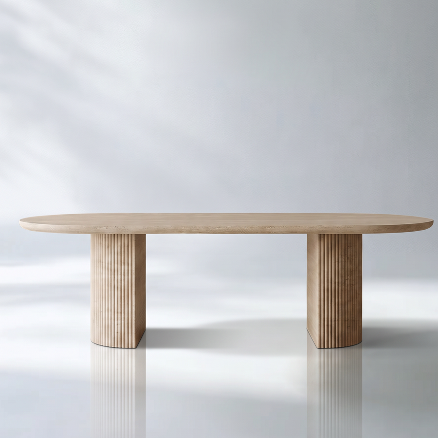 Colonna Oval tavolo da pranzo in marmo