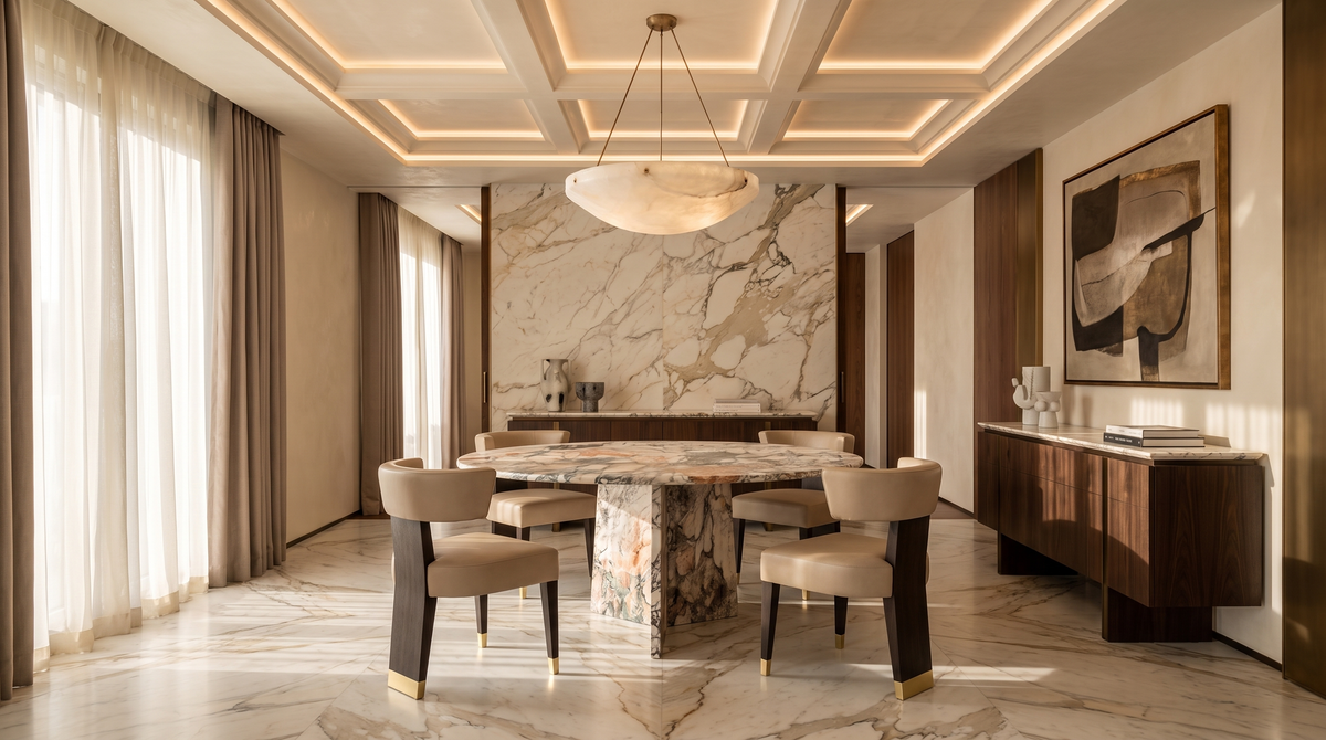 Axis Marble Dining Table