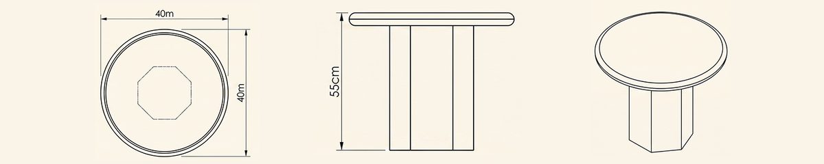 Landscape technical line drawing of 