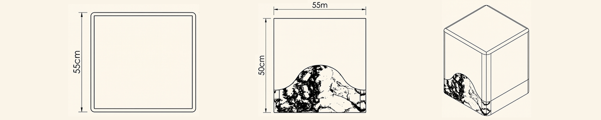 Landscape technical line drawing of 