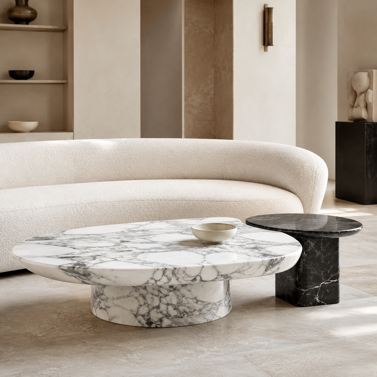 Natural marble coffee tables for furniture retailers